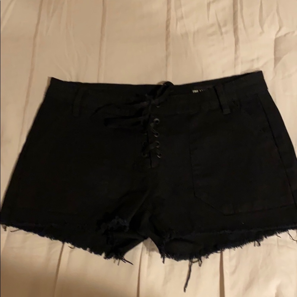 Blank NYC black cut off denim shorts